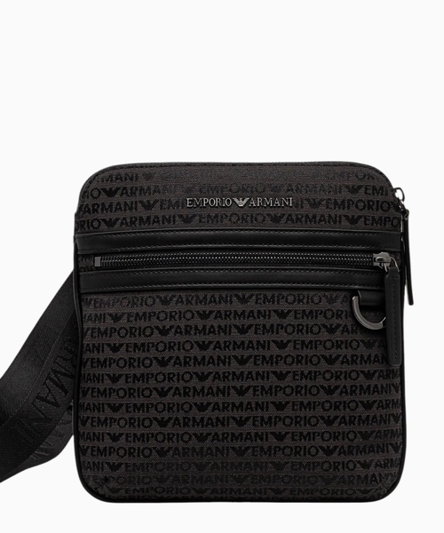 Logo jacquard crossbody bag