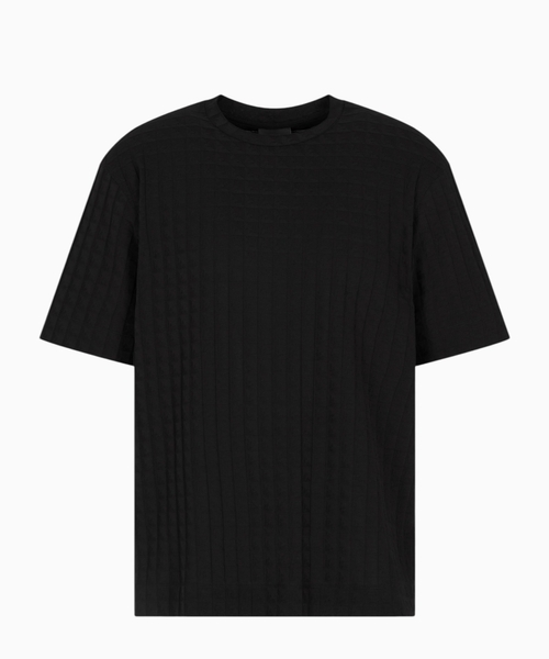 Relyefli kvadrat motivli T-shirt