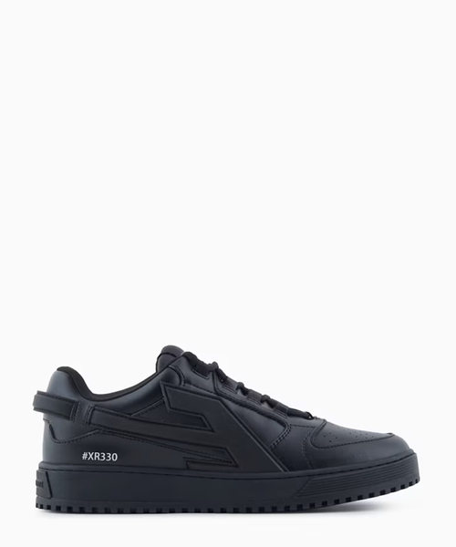 Leather sneakers with EA