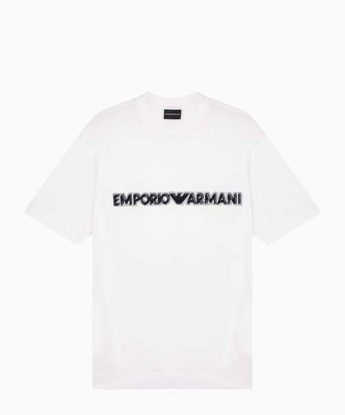 Jersey T-shirt with soft-touch embossed logo