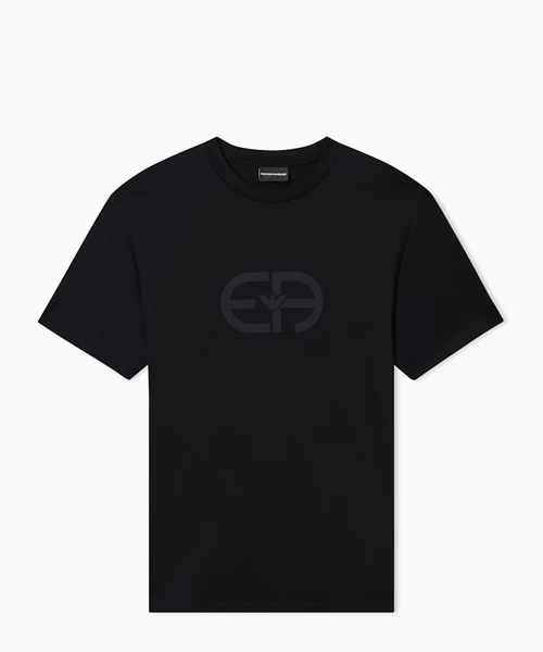 Lyocell-blend jersey T-shirt with EA logo print