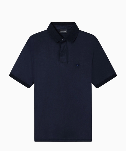 Polo shirt in a lyocell blend jersey