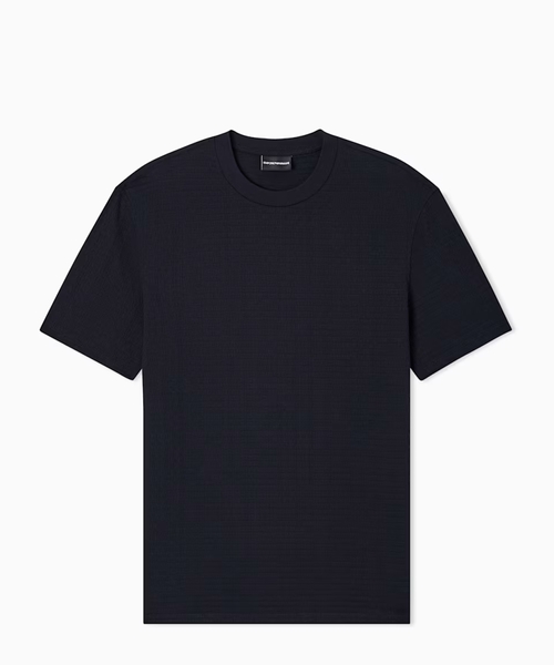 Jersey T-shirt in cotton jacquard