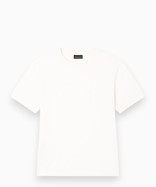 Op-art naxışlı cersi T-shirt