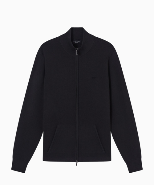 Icon zip knitted jacket