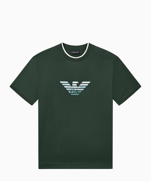 Dar biçimli liosel qarışımlı cersi T-shirt