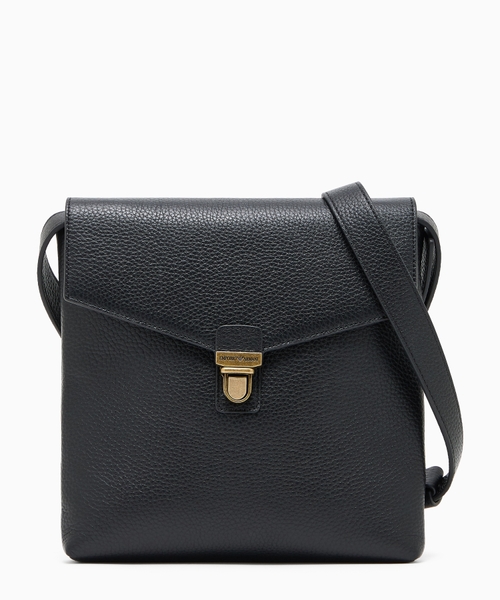 ASV Icon pebbled leather flat shoulder bag