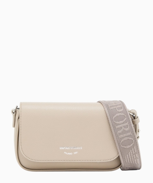 Leather crossbody bag with logo