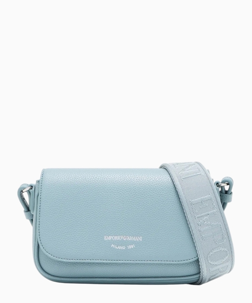 Leather crossbody bag with logo