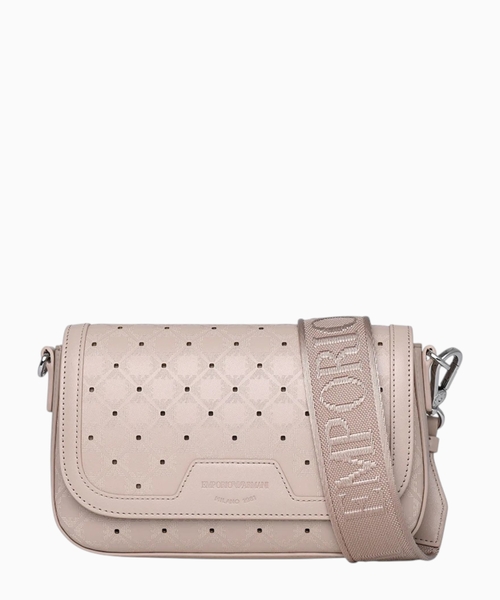 Leather crossbody bag with logo