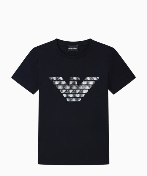 Düz biçimli elastik pambıq T-shirt