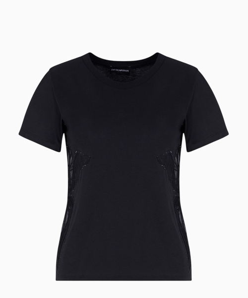 Qaşlı pambıq T-shirt