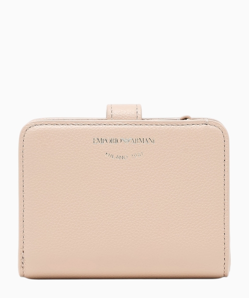Tumbled-leather bi-fold wallet