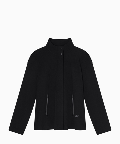 Full-zip crêpe jersey blouson
