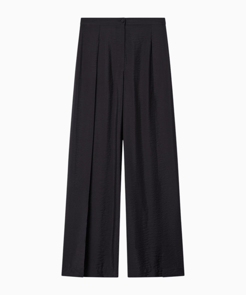 Wide-leg trousers in technical rayon
