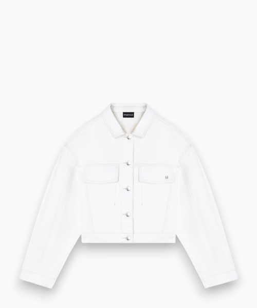 Cropped blouson in Garment-dyed drill
