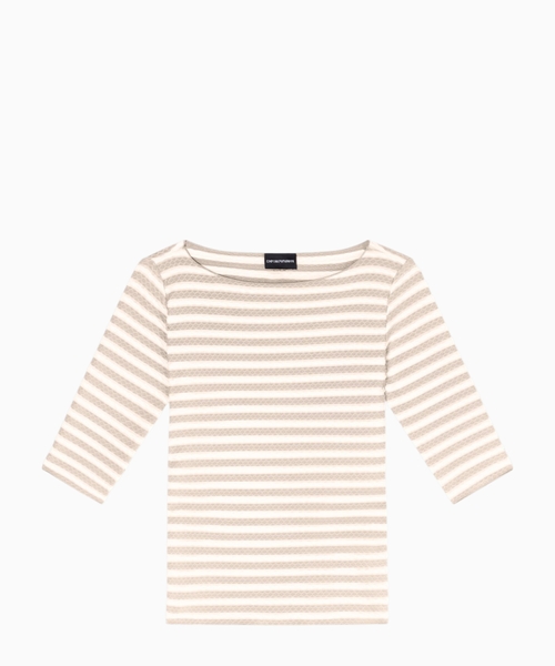 Long-sleeved striped top