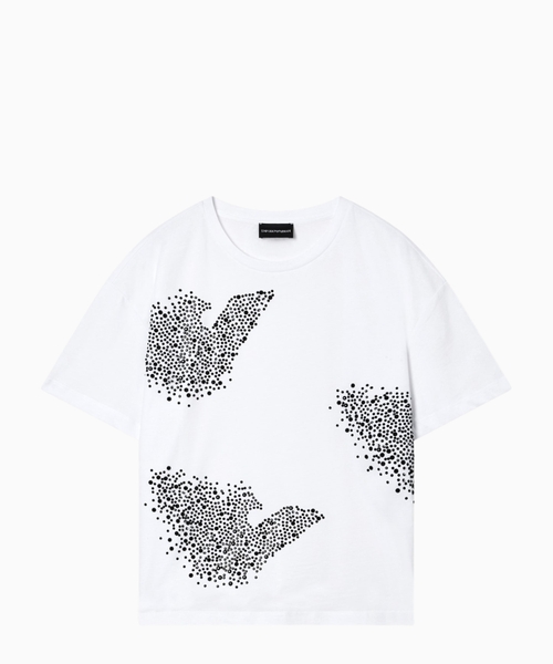 ASV jersey T-shirt with rhinestone eagle