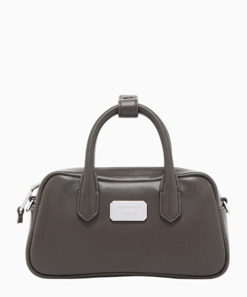 Leather mini bauletto bag