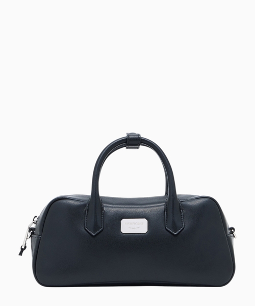 Leather mini bauletto bag
