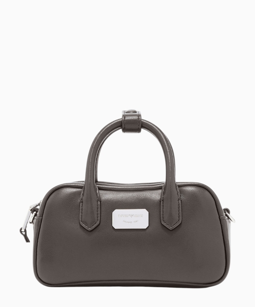 Leather mini bauletto bag