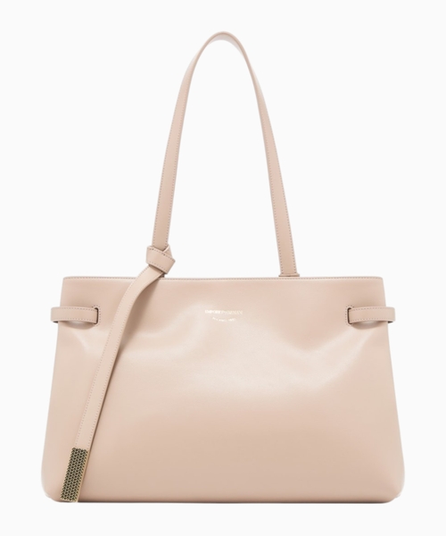 Smooth leather shoulder bag