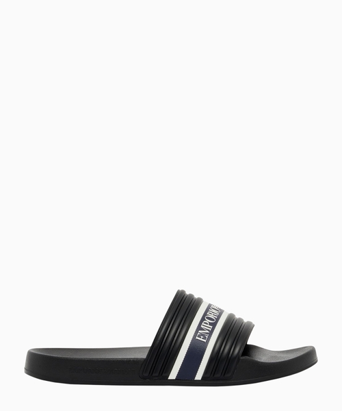 PVC sliders with logo tape