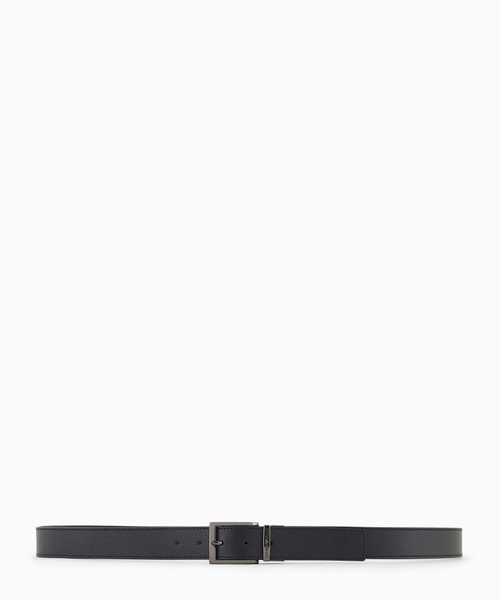 Palmellato-leather printed reversible belt