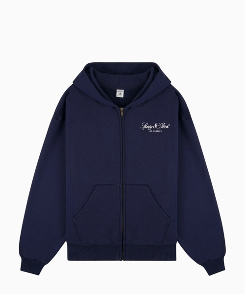 Zip-up hoodie with logo