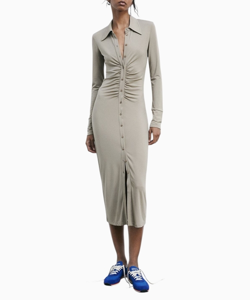 Draped midi dress