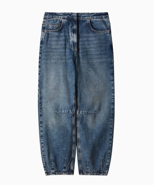 Bol biçimli denim şalvar
