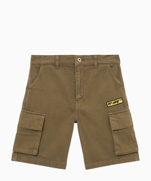 Diagonal cargo shorts