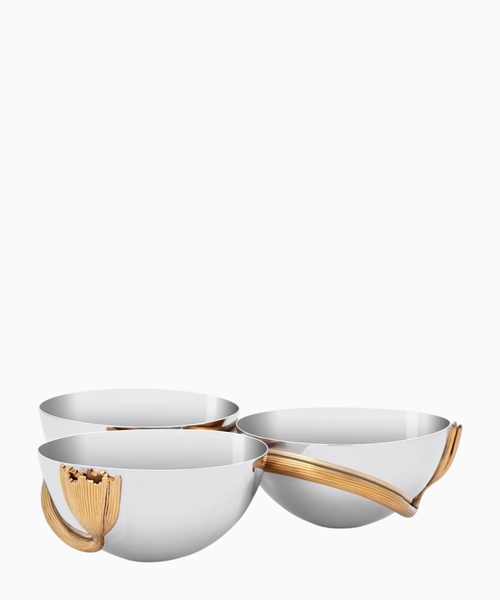 Deco Leaves 3-tier condiment server