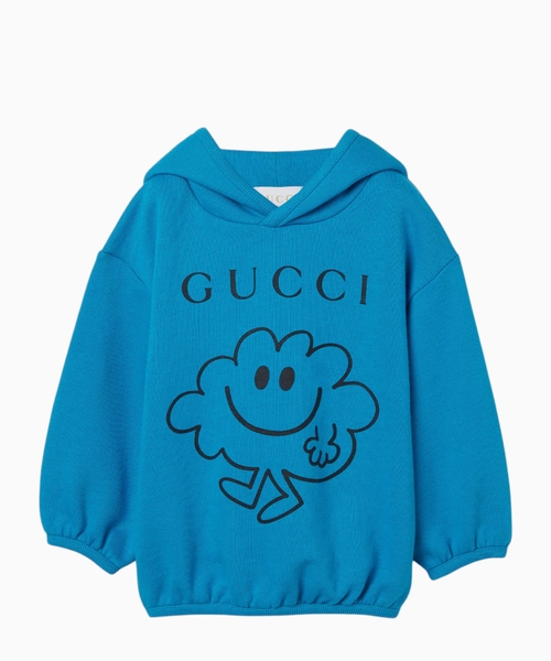 Cotton hoodie with print
