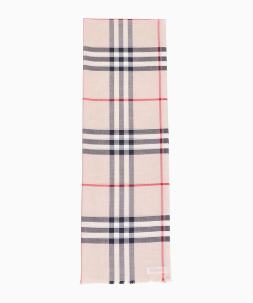 Check silk scarf