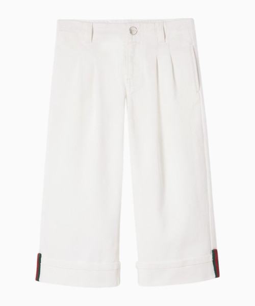 Denim trousers with Web
