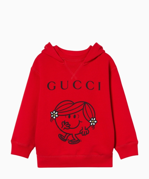 Cotton hoodie with print