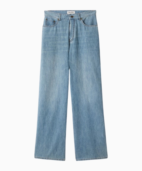 Şambre parçadan denim şalvar