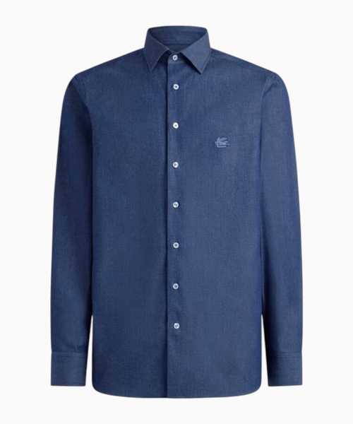 Chambray shirt with logo