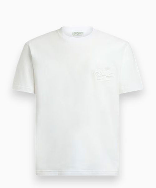 Cotton jersey T-shirt with pegaso logo