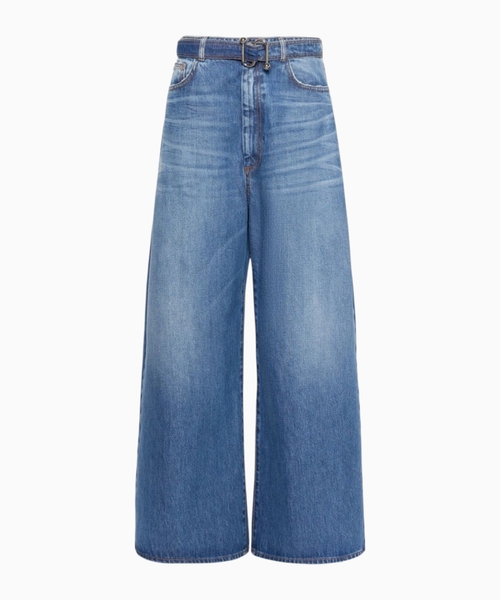 Aşağı belli oversize denim şalvar