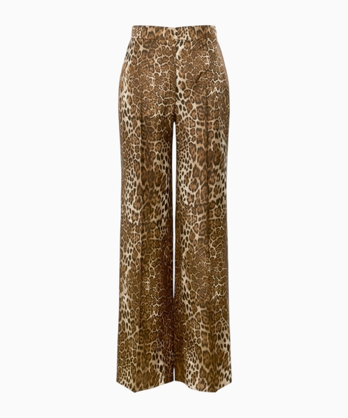 Printed silk trousers