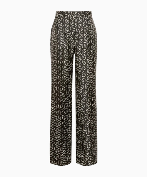 Printed silk trousers