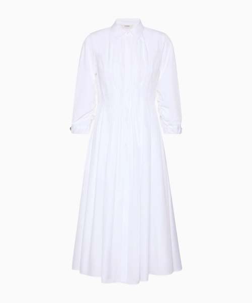 Shirt dress in cotton poplin