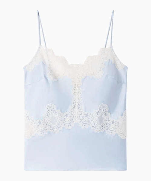 Lingerie üslublu güpurlu top
