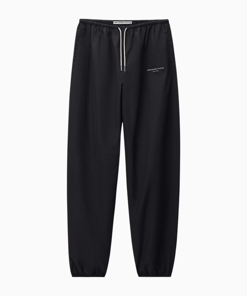 Track pants with crystal drawcord
