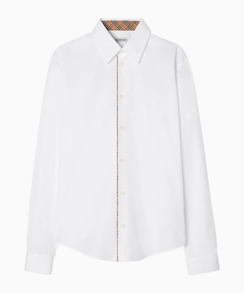 Check cotton poplin shirt