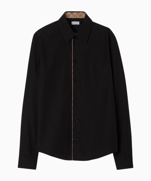 Check cotton poplin shirt