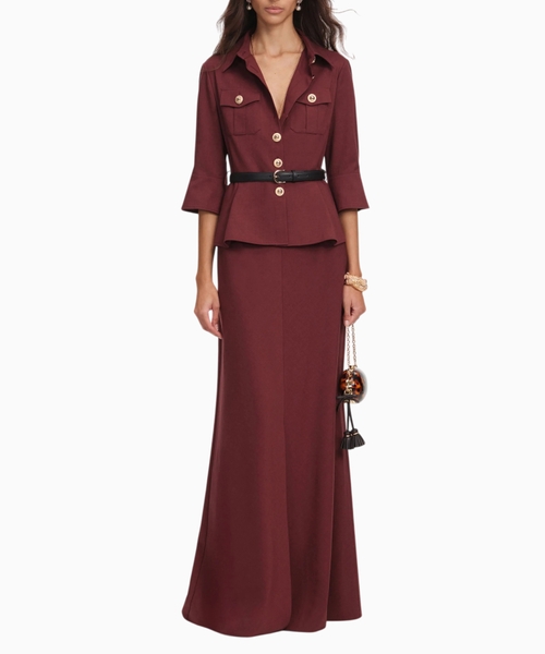 Twill maxi dress