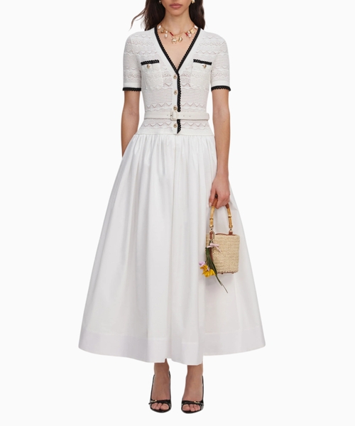 Knit linen dress